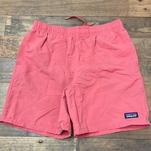 Boys Patagonia 5 inch Baggies Shorts, Salmon Color